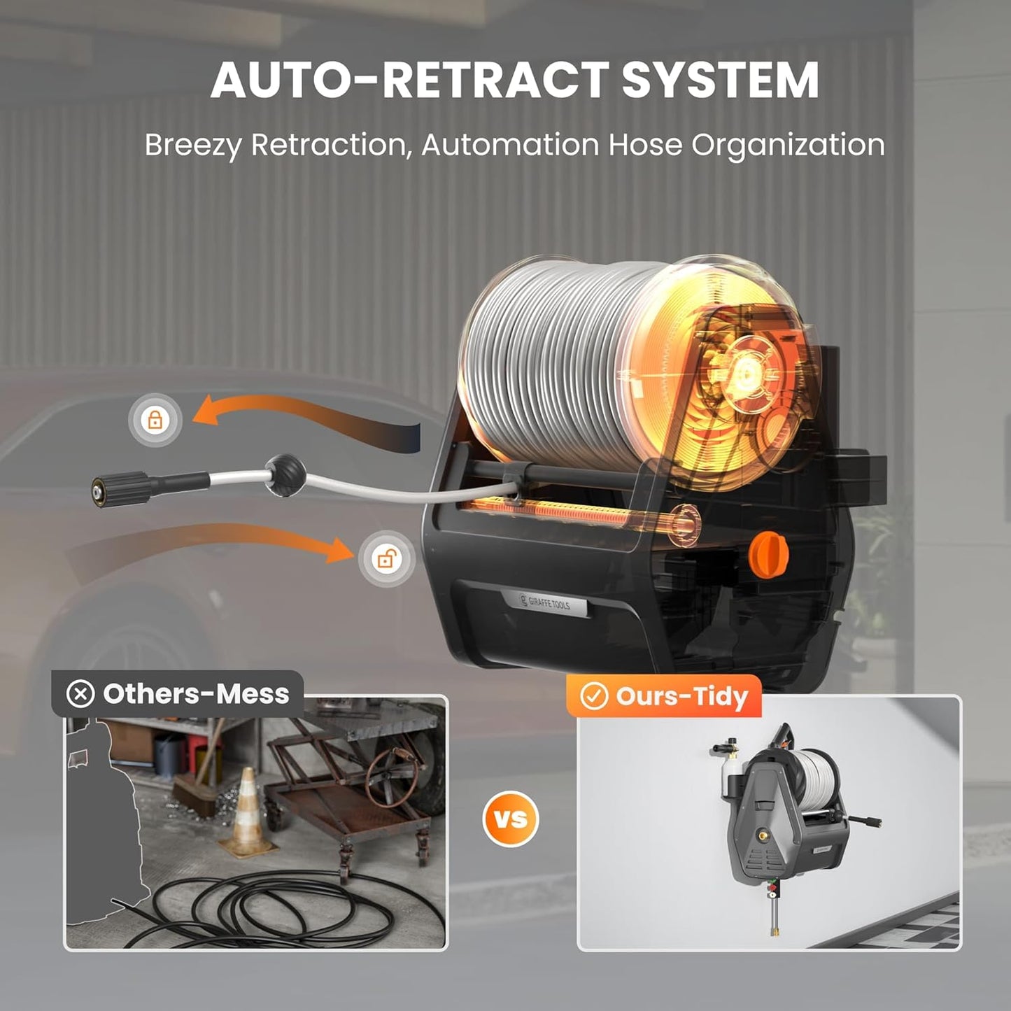 (New Open Box) Giraffe Tools Grandfalls Pressure Washer Electric Wall Mounted Pressure Washer