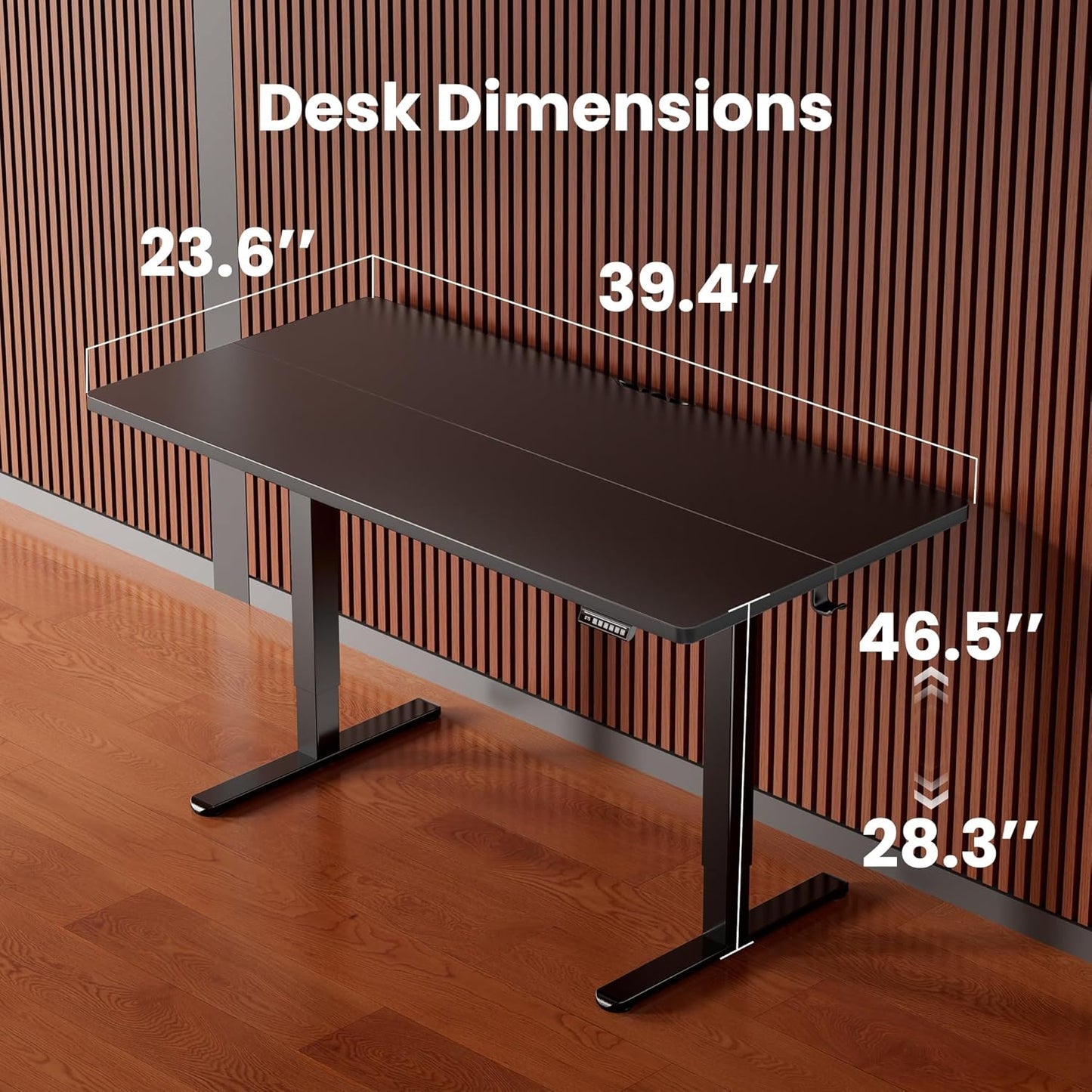 (New Open Box) ErGear Electric Standing Desk, 40"x24" Height Adjustable Sit Stand up Desk, 4 Memory Computer Home Office Desk Standing Table with Splice Board (Black)