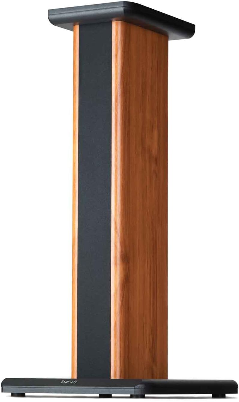 (Excellent) Edifier SS02 25.6" Wood Grain Speaker Stands (Pair) | Premium Wooden Stands