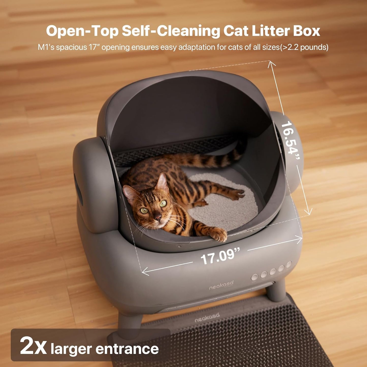 Neakasa M1 Self-Cleaning Cat Litter Box – App Control | Odor-Free | Auto Waste Disposal