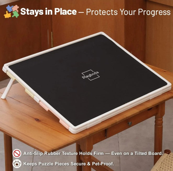 (New) Playboda 1000-Piece Tilting Puzzle Board with Stand & Drawers — 30” × 22” Premium Jigsaw Table for Adults