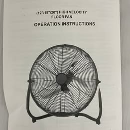 (New Open Box) Simple Deluxe HIFANXFLOOR20 20 inch Floor Fan - Black