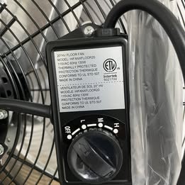 (New Open Box) Simple Deluxe HIFANXFLOOR20 20 inch Floor Fan - Black