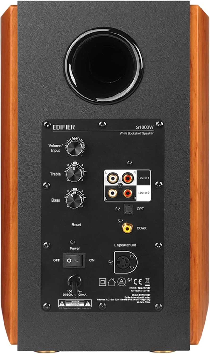 (Excellent) Edifier WiFi Audiophile Active Bookshelf 2.0 Speakers Wireless Hi-Fi Bookshelf Speaker, Works w/Alexa AirPlay 2 Spotify Connect 120W RMS Sound System w/Bluetooth/Optical/RCA x 2/Coaxial S1000W Pair