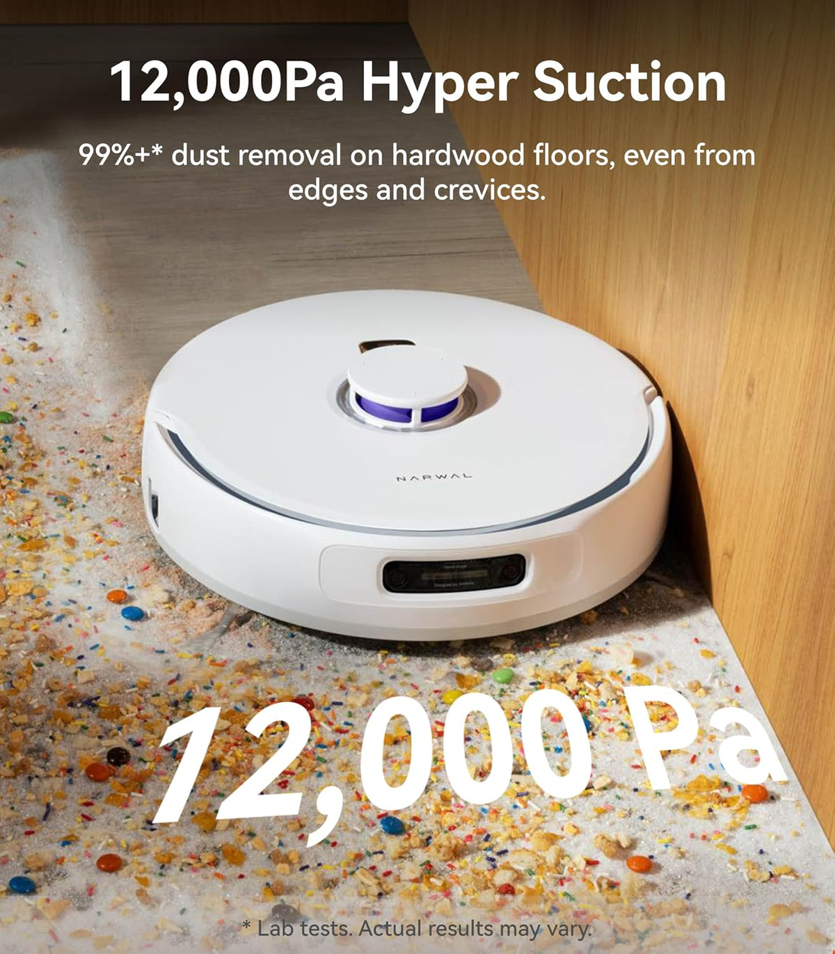 (New Open Box) NARWAL Freo Z Ultra Robot Vacuum and Mop Combo, Dual RGB Cameras and Chips, AI Avoidance, 12000Pa Suction, Real-Time Decisions, Adaptive Hot-Water Self Wash & Self Emptying, Pet Hair, Quiet