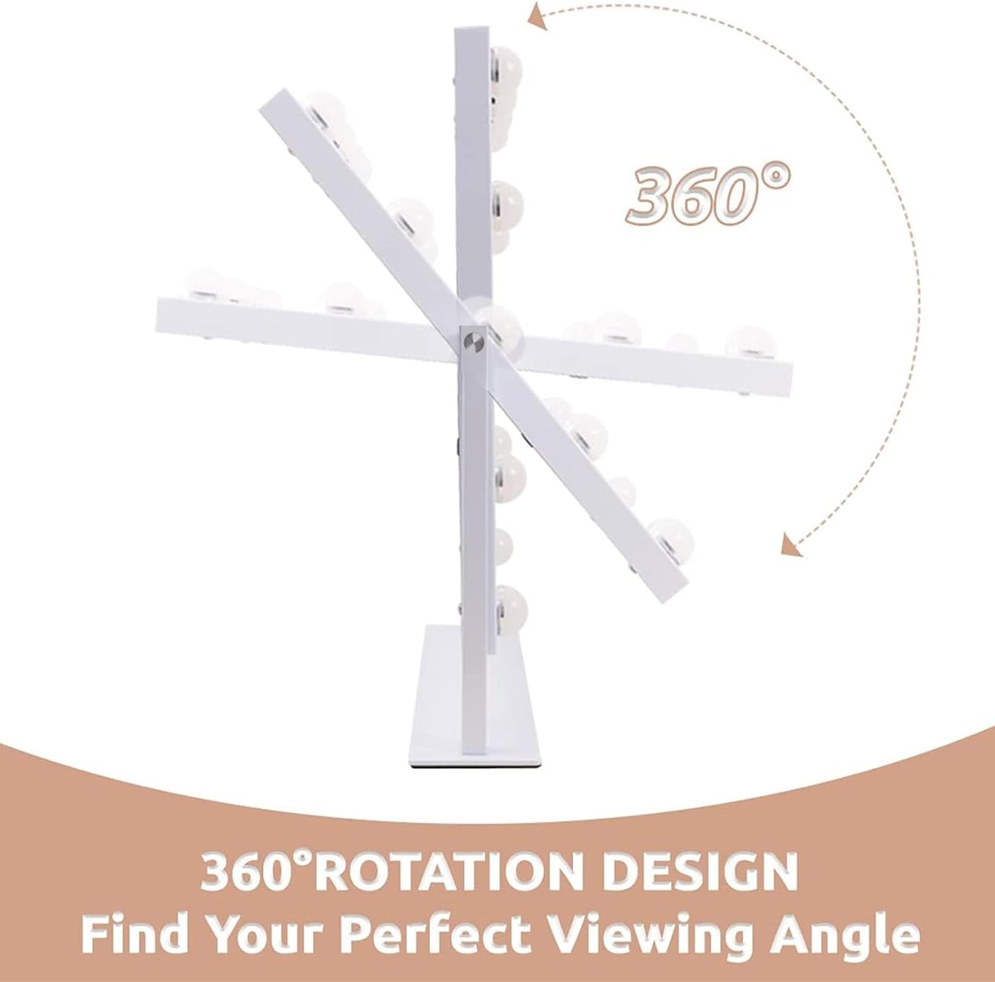 (New Open Box) Hansong Vanity Mirror with Lights Makeup Mirror with Lights 12 Dimmable Bulbs