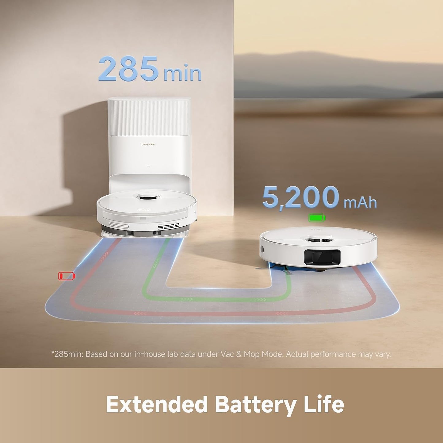 (Excellent) DREAME D20 Plus Robot Vacuum & Mop – Self-Emptying – DuoBrush for Pet Hair