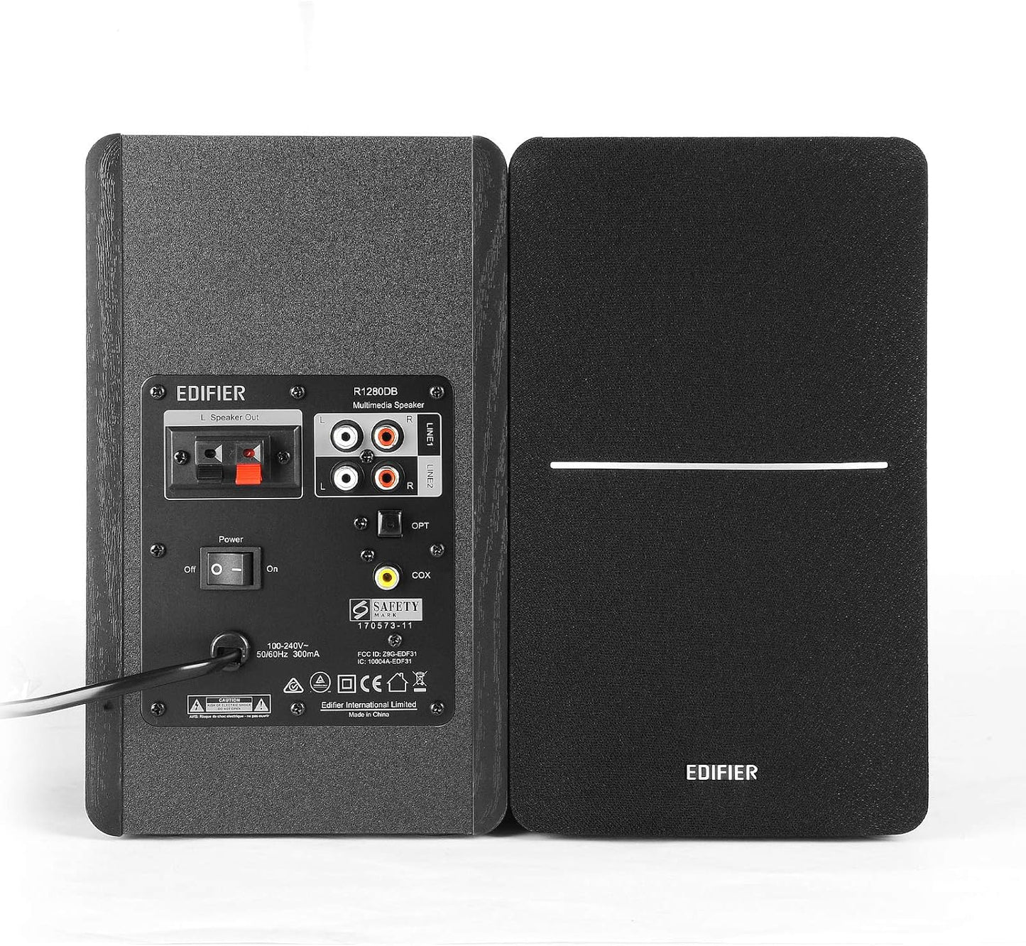 (Good)  Edifier R1280DB Powered Bluetooth Bookshelf Speakers | 42W RMS • Optical Input • Black