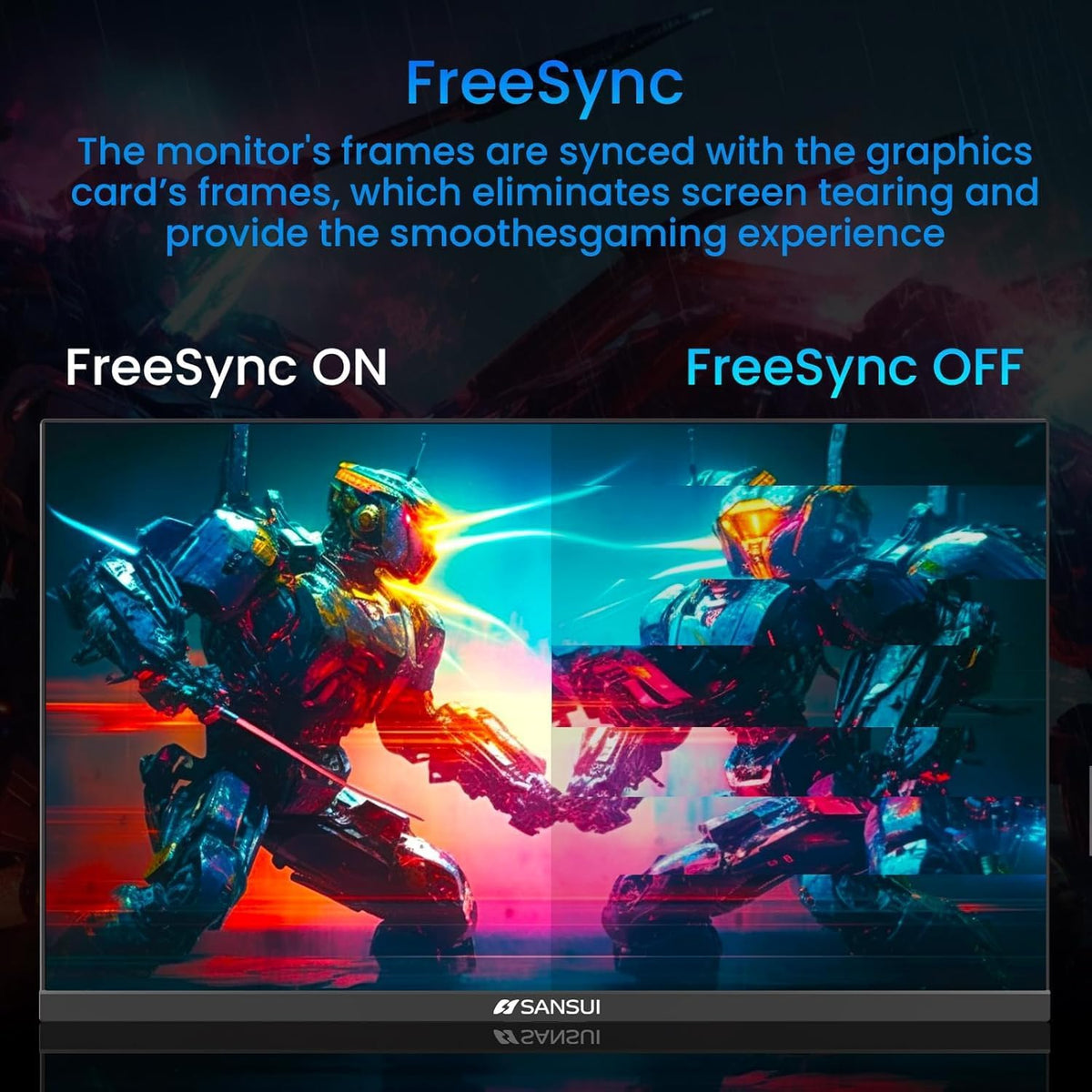 (New Open Box)  SANSUI 24" 180Hz Gaming Monitor | FHD • 1ms MPRT • FreeSync • HDR