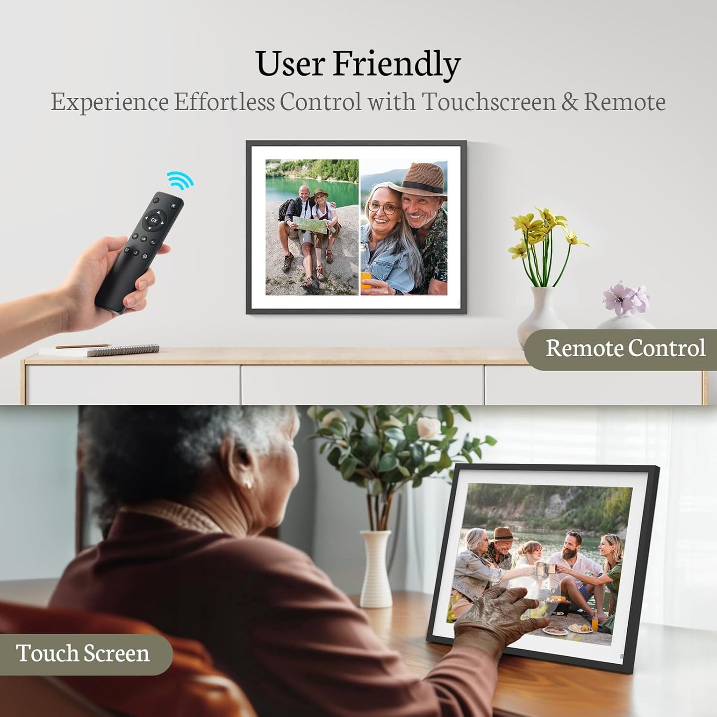 (New Open Box) BSIMB 16.2" Digital Picture Frame | Touchscreen • 32GB • WiFi Sharing