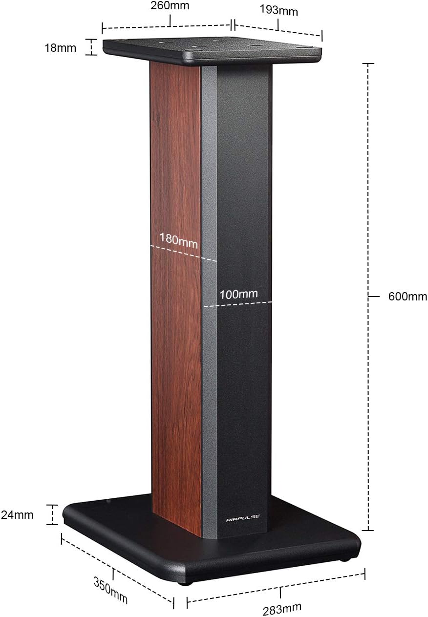 (Excellent) AirPulse Speaker Stands ST200 for A200 25.6 inch Hollowed for Optional Sand Filling Tuning - Pair