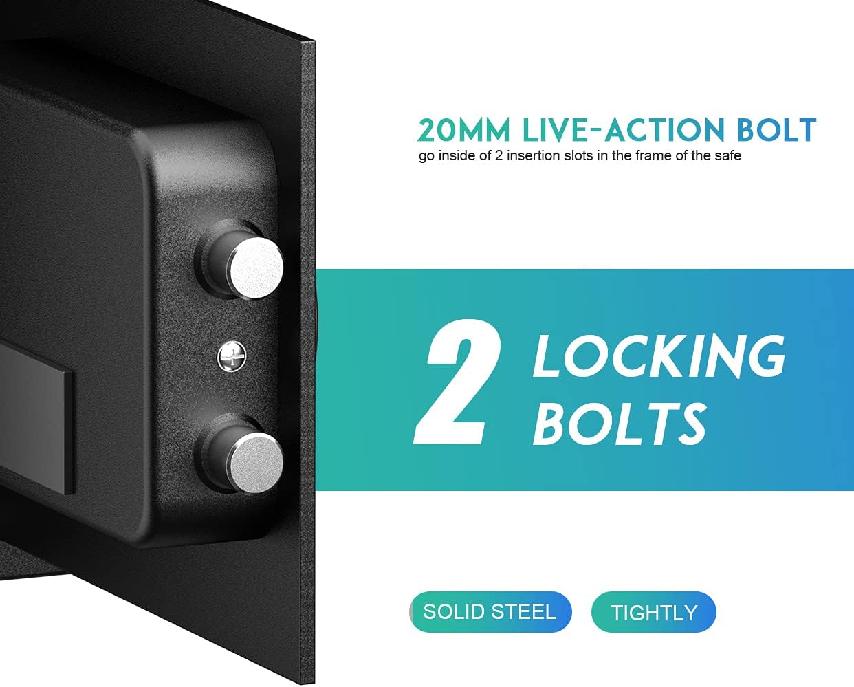(New Open Box) RPNB Deluxe Safe and Lock Box, Digital Keypad Safe Box,Steel Alloy Small Safes, 0.5 Cubic Feet