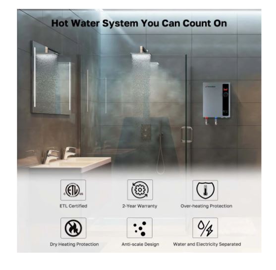 (New Open Box) Thermomate (ET270) Tankless Electric On Demand Instant Hot Water Heater - 240V | 27kW