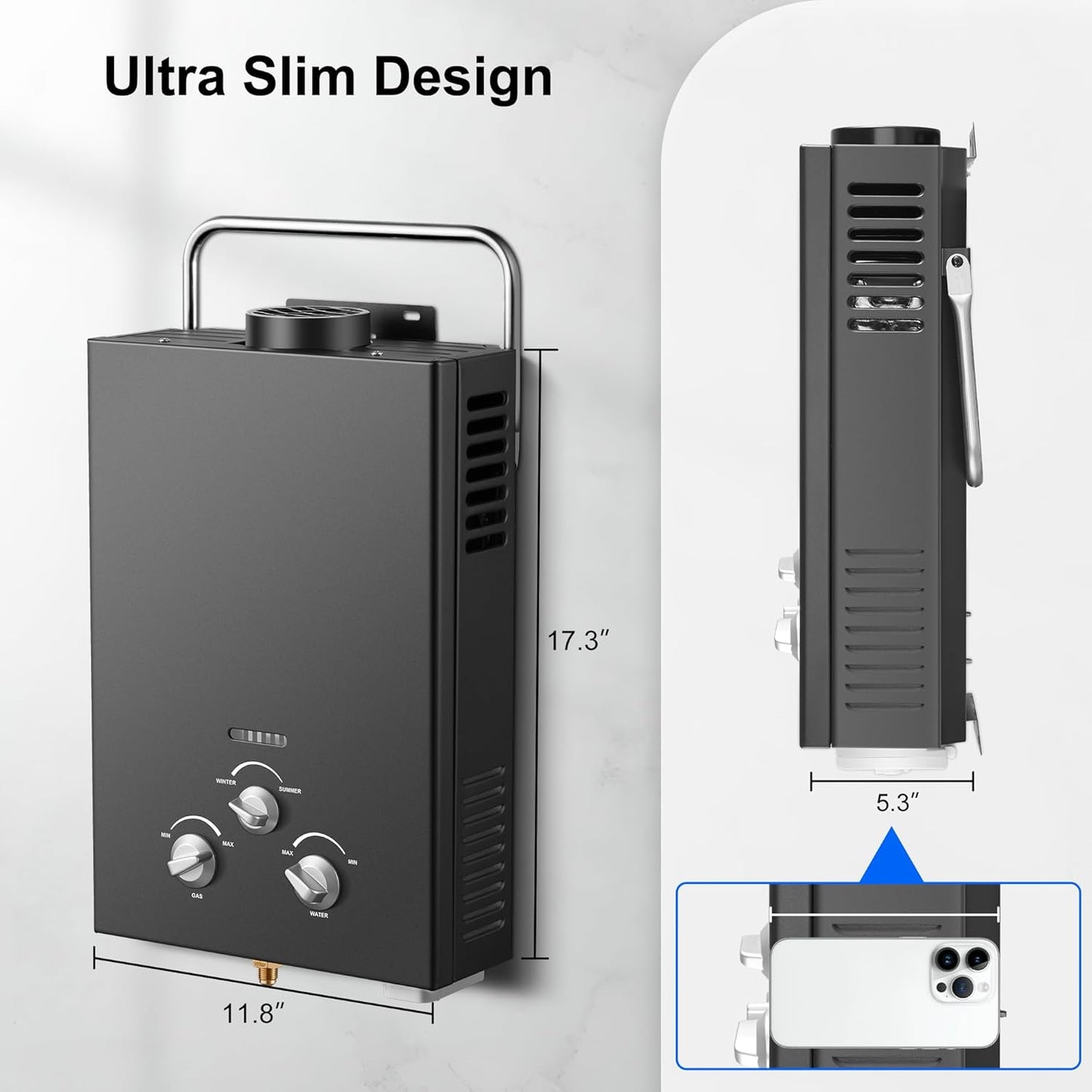 (New Open Box) Outdoor Tankless Propane Water Heater 1.58GPM 6L Portable Gas Water Heater
