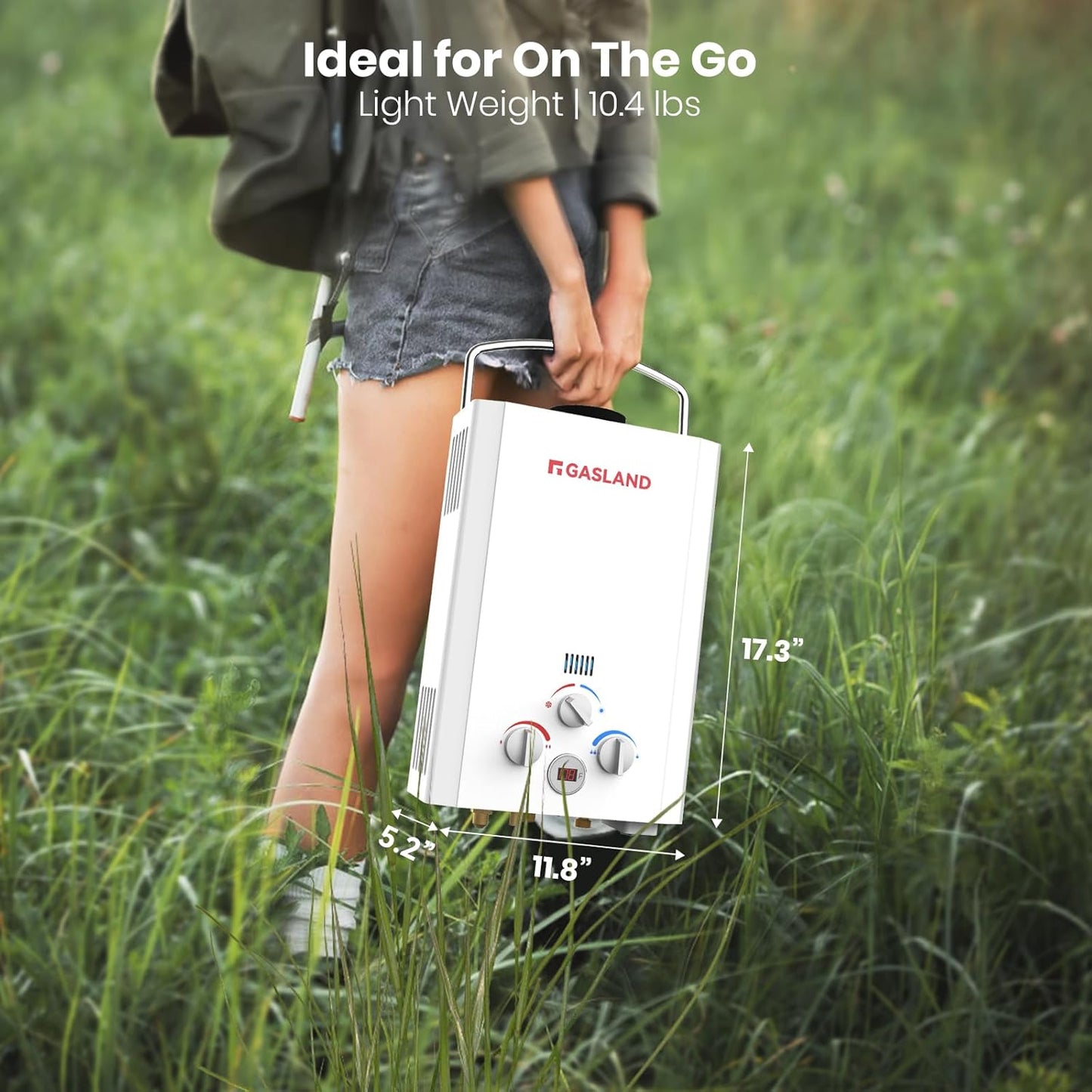 (Excellent) Tankless Water Heater, Gasland BE158 1.58GPM 6L Outdoor Portable Gas Water Heater, White