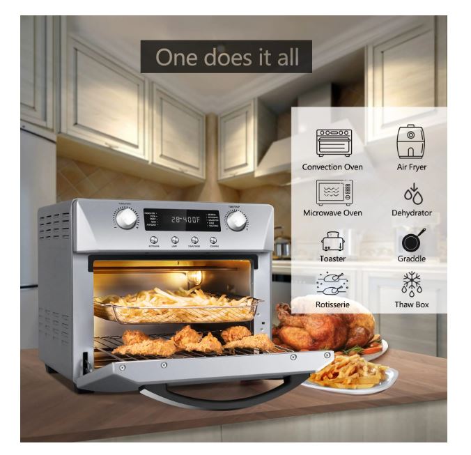 (New Open Box) CUSIMAX 24QT 10-in-1 Air Fryer Oven - Convection, Rotisserie