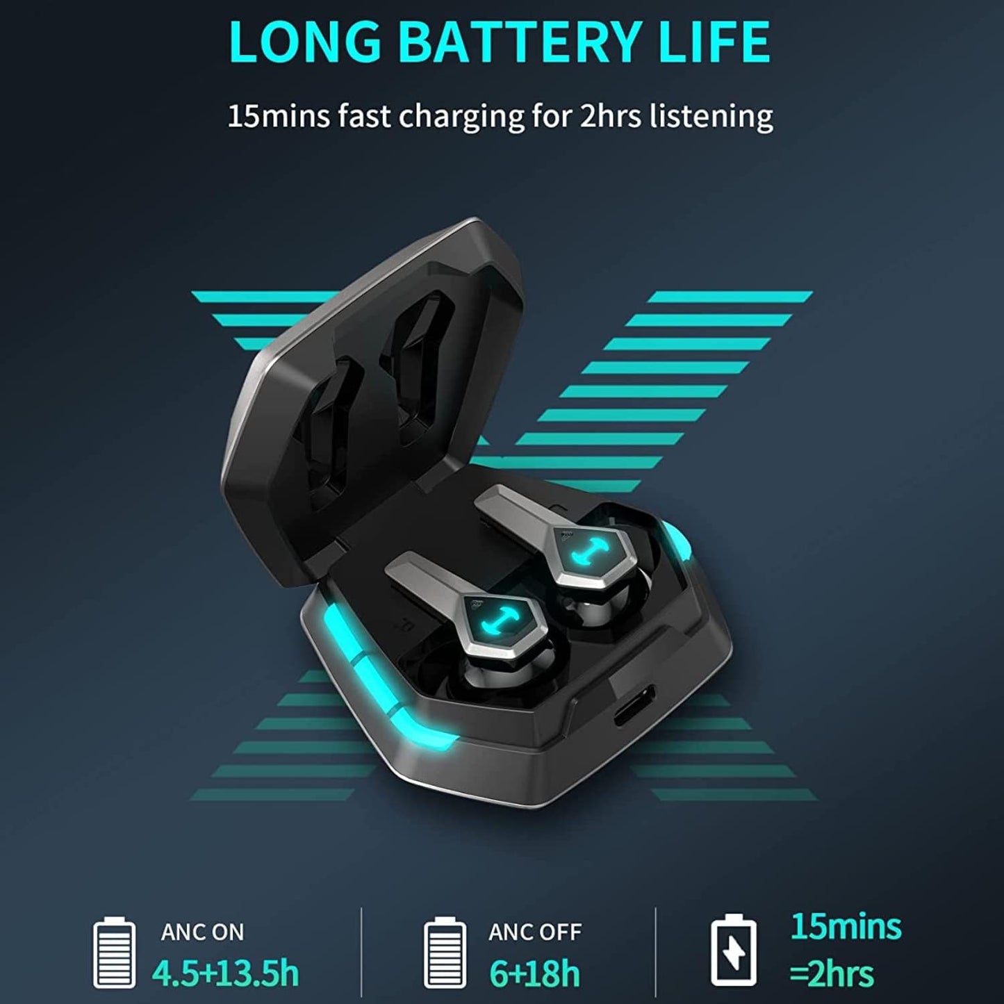 (Excellent) Hecate by Edifier GX04 ANC Wireless Gaming Earbuds, Bluetooth Earbuds with 60ms