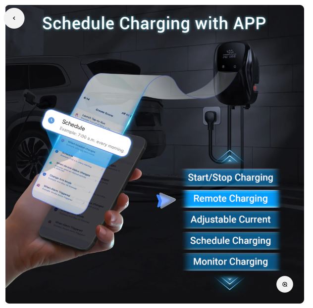 (Excellent) Tera 40A 240V Level 2 Home EV Charger for W02-white