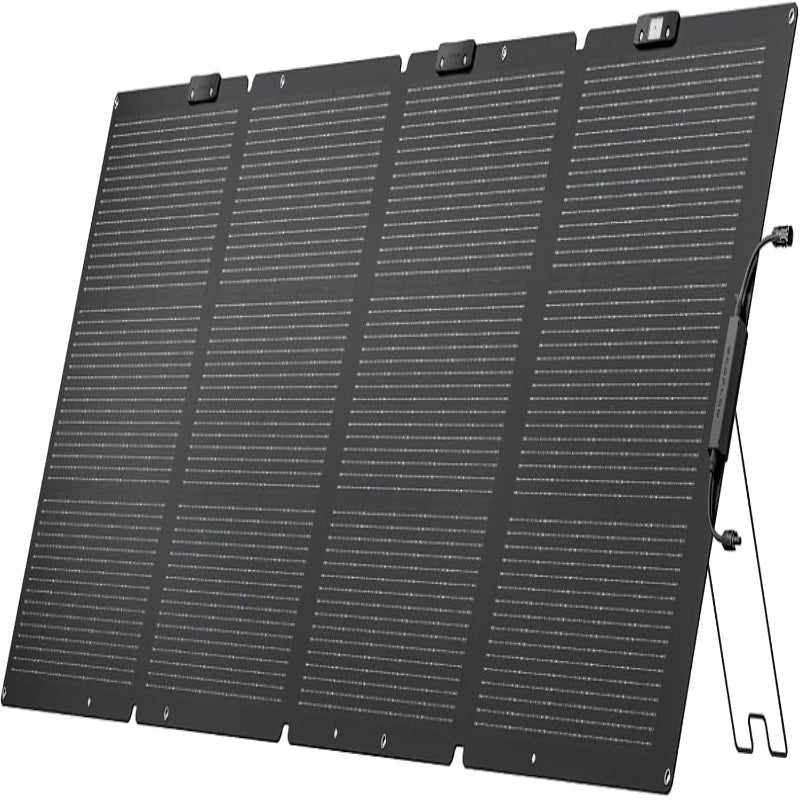 (New Open Box) EF ECOFLOW 220 Watt Foldable Portable Solar Panel, Up to 25% Energy Conversion Efficiency, Adjustable Kickstand, IP68 Waterproof, Durable Solar Panel for Camping, RVing, Home Backup