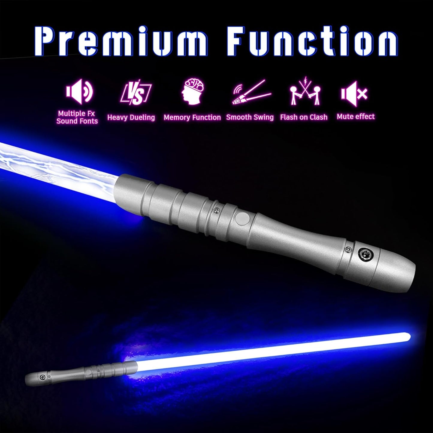 (New Open Box) YDDSABER Dueling Lightsaber for Adults Replaceable Blade FX Light Saber 4 Modes Sounds