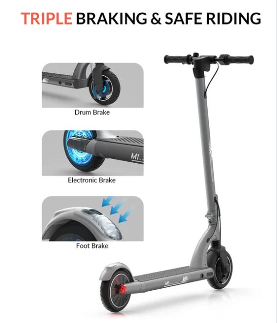 (Excellent) 5TH WHEEL M1 Electric Scooter – Lightweight Foldable E-Scooter for Adults & Teens – Safe, Affordable Urban Commuting Solution with LED Display & Dual Brakes