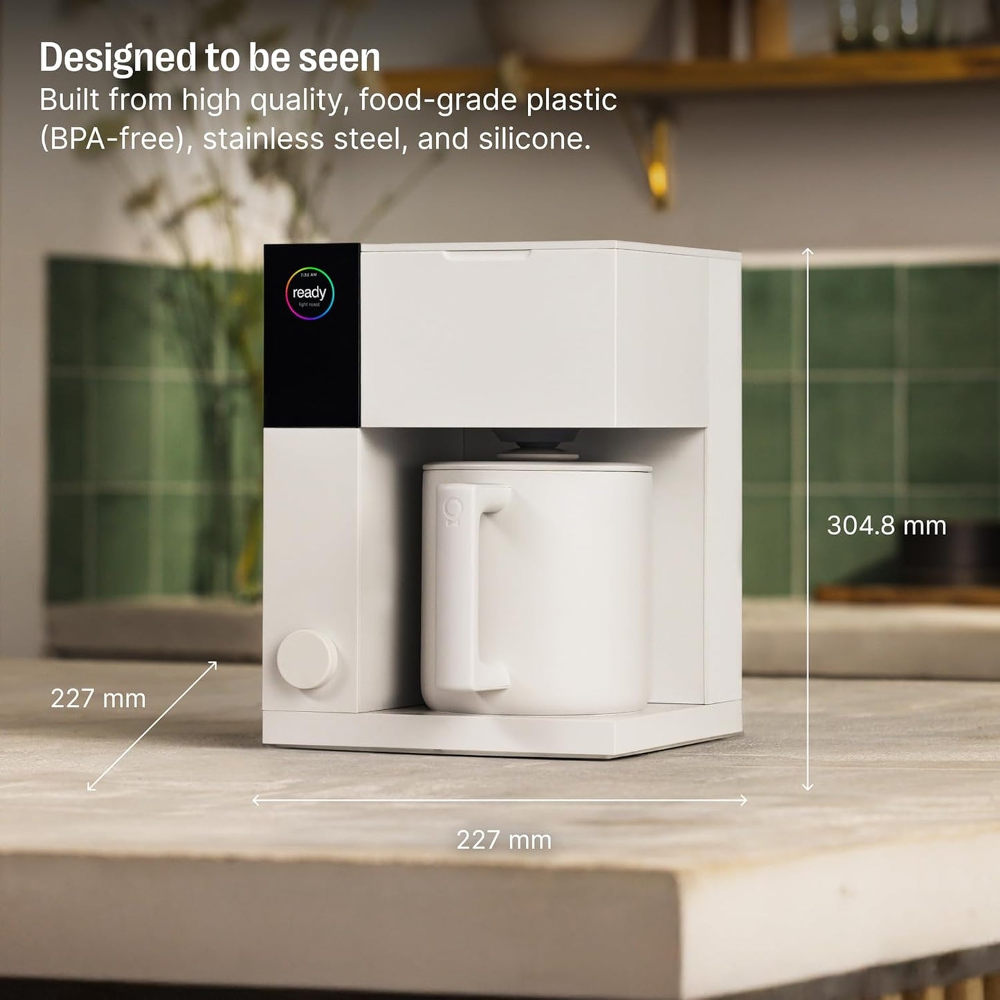 (Brand New) Fellow Aiden Precision Coffee Maker - 10-Cup Capacity, Built-In Brewing Guidance, Matte White