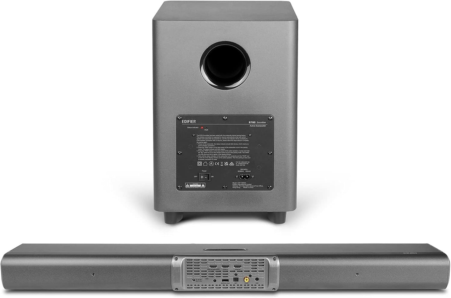 (New Open Box) Edifier B700 Dolby Atmos Speaker System - 5.1.2 Soundbar with Wireless Subwoofer