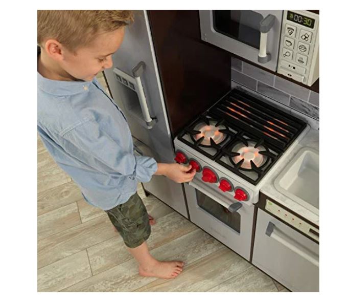 (New Open Box) KidKraft 53426 Ultimate Elite Play Kitchen with Ez Kraft Assembly