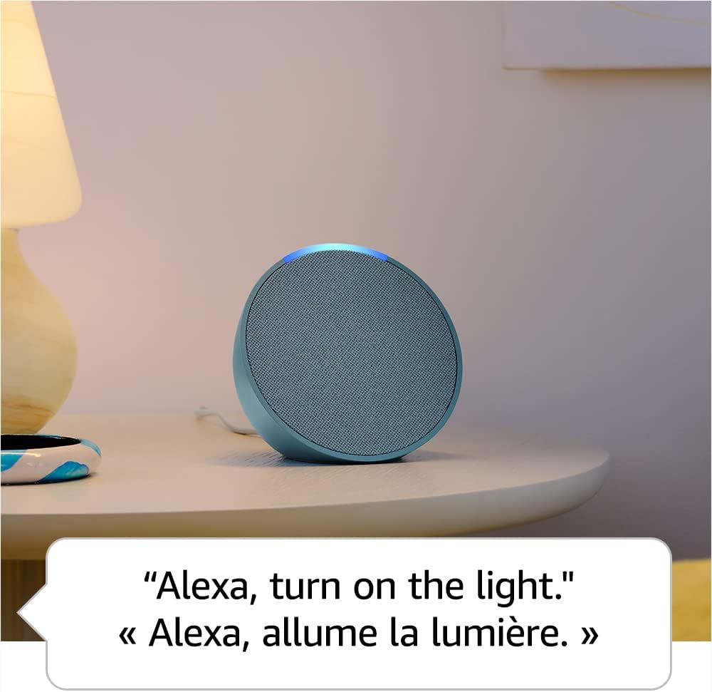 (Excellent) Amazon Echo Pop, Our smallest Alexa speaker, Fits in any room, Charcoal