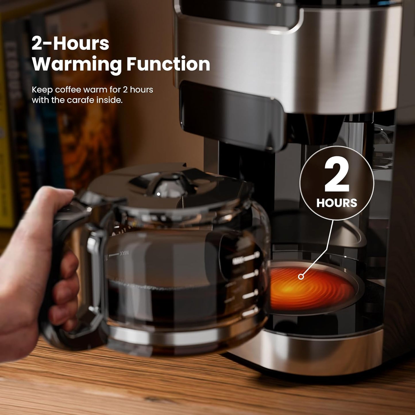 (Good) 10-Cup Drip Coffee Maker with Built-In Grinder-CM8025