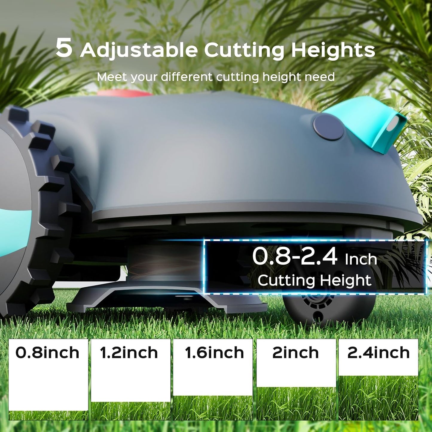 (New Open Box) YARDCARE V100 Robotic Lawn Mower | Visual Navigation • Obstacle Avoidance