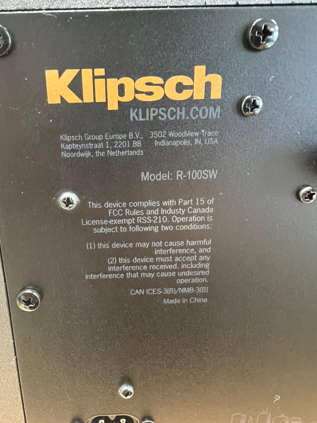 (New Open Box) Klipsch R-100SW 10" Subwoofer