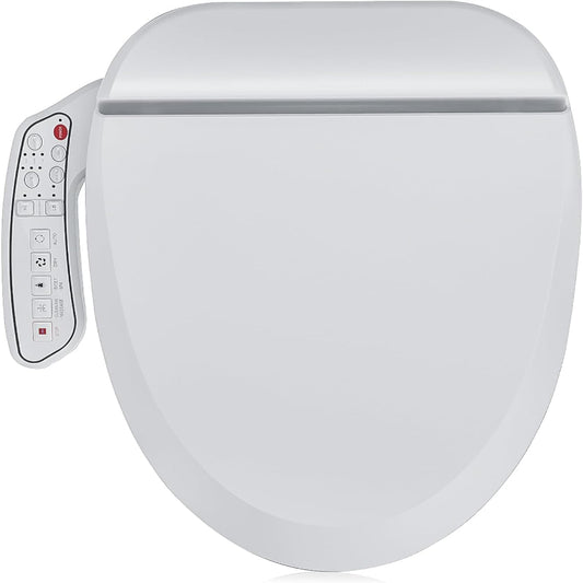 (New Open Box) ZMJH ZMA102 Bidet Toilet Seat, Elongated Smart Unlimited Warm Water, Vortex Wash,White