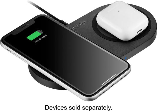 Insignia NS-MWPC10K2-C Universal Dual Qi Wireless Charging Station - Black