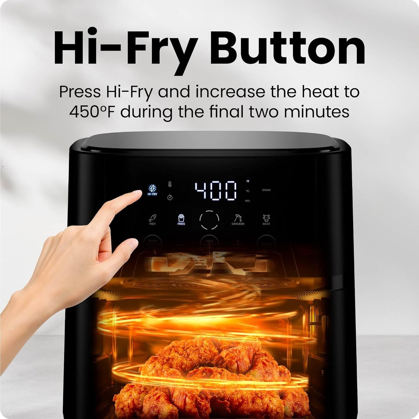 (Brand New) Chefman Air Fryer – 6 QT Compact Airfryer, Features Hi-Fry Technology for Extra Crisp,  - Black