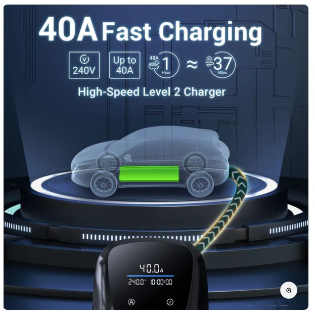 (Excellent) Tera 40A 240V Level 2 Home EV Charger for W02-white