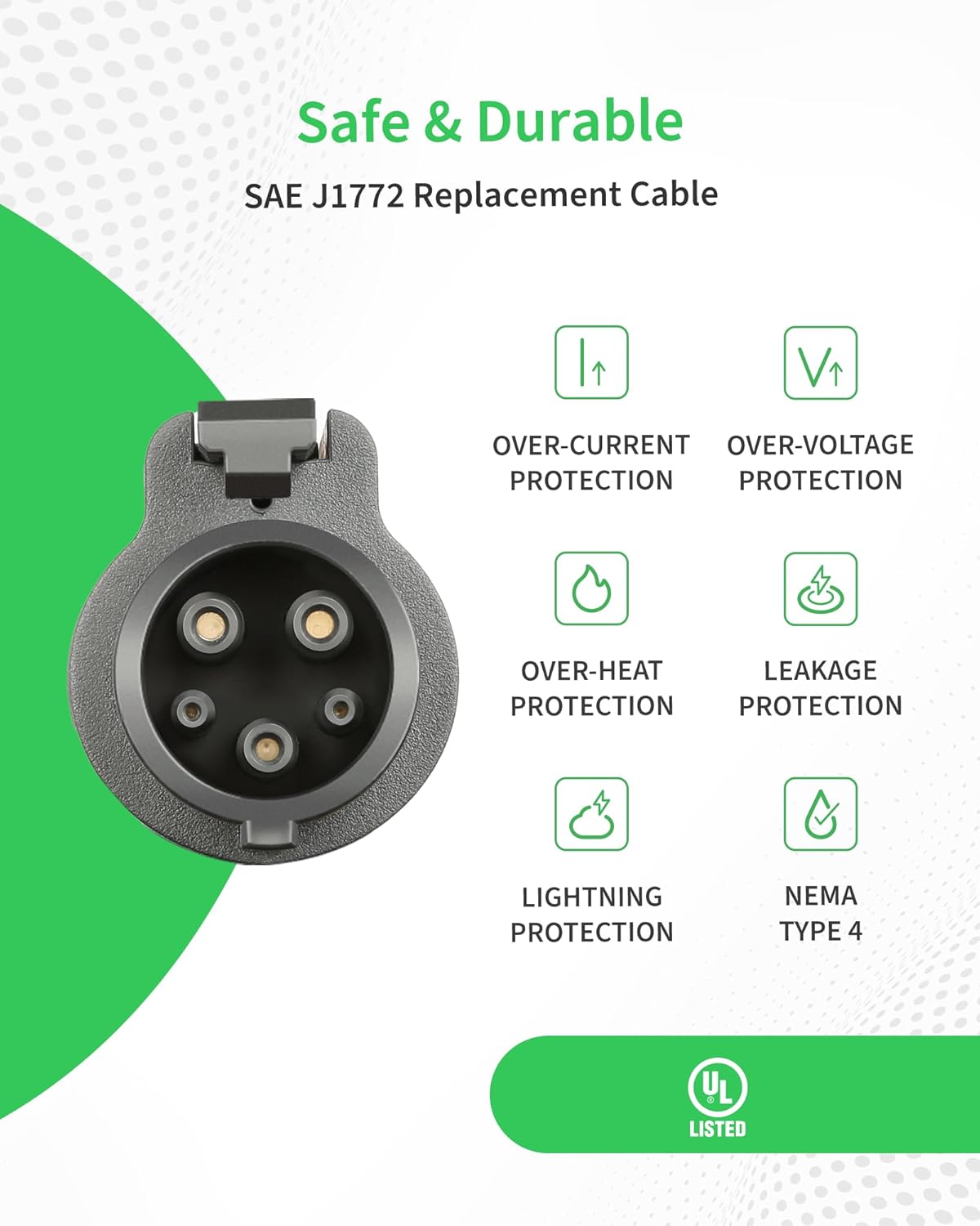 (New Open Box) Autel New Level 2 Charger Replacement Cable, 16 Amp-50 Amp 240 Volt SAE J1772 Charger for All EV Charging Stations, 25-Foot Charging Cable, More Durability and Flexibility