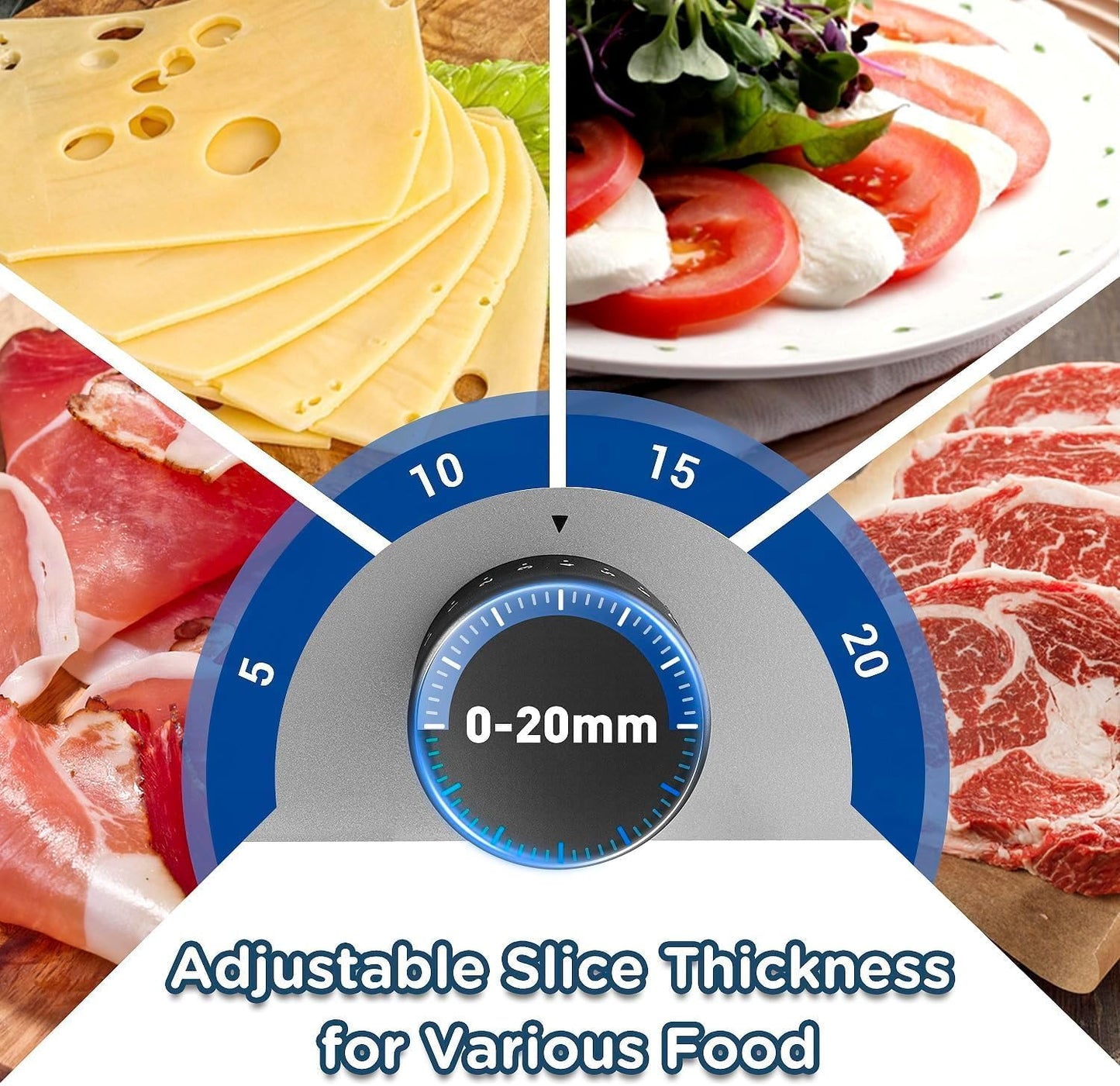(New Open Box) CUSIMAX Electric Meat Slicer – CMFS-9028 | Double 9" Stainless Steel Blades