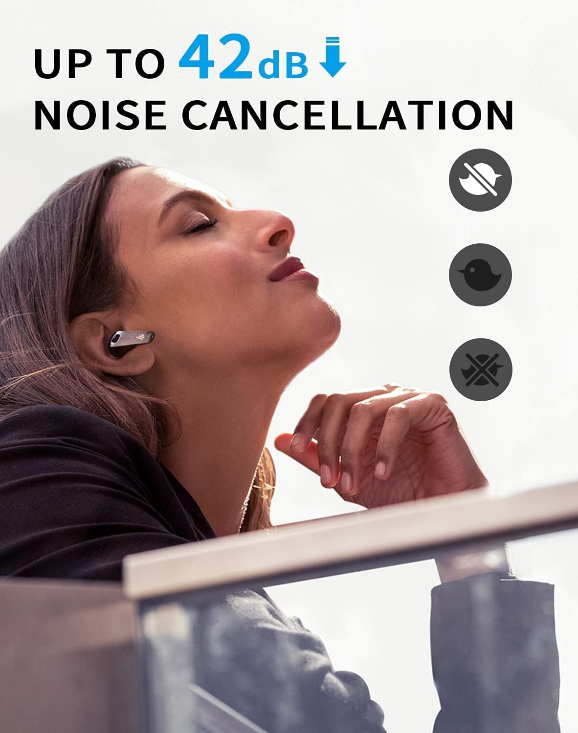 (New Open Box) Edifier NeoBuds Pro Hi-Res Earbuds - Hybrid Active Noise Cancelling - with LDAC - Black