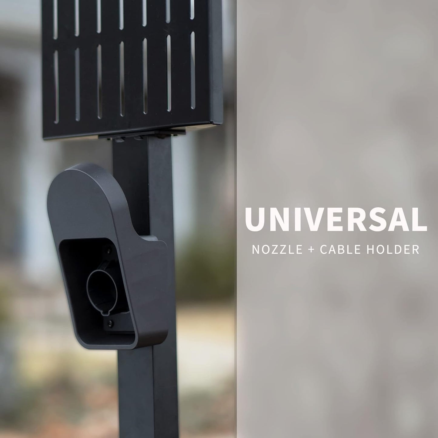 (New Open Box) VIVO Outdoor EV Charging Stand | Weatherproof Pedestal | Stainless Steel | STAND-EV01C