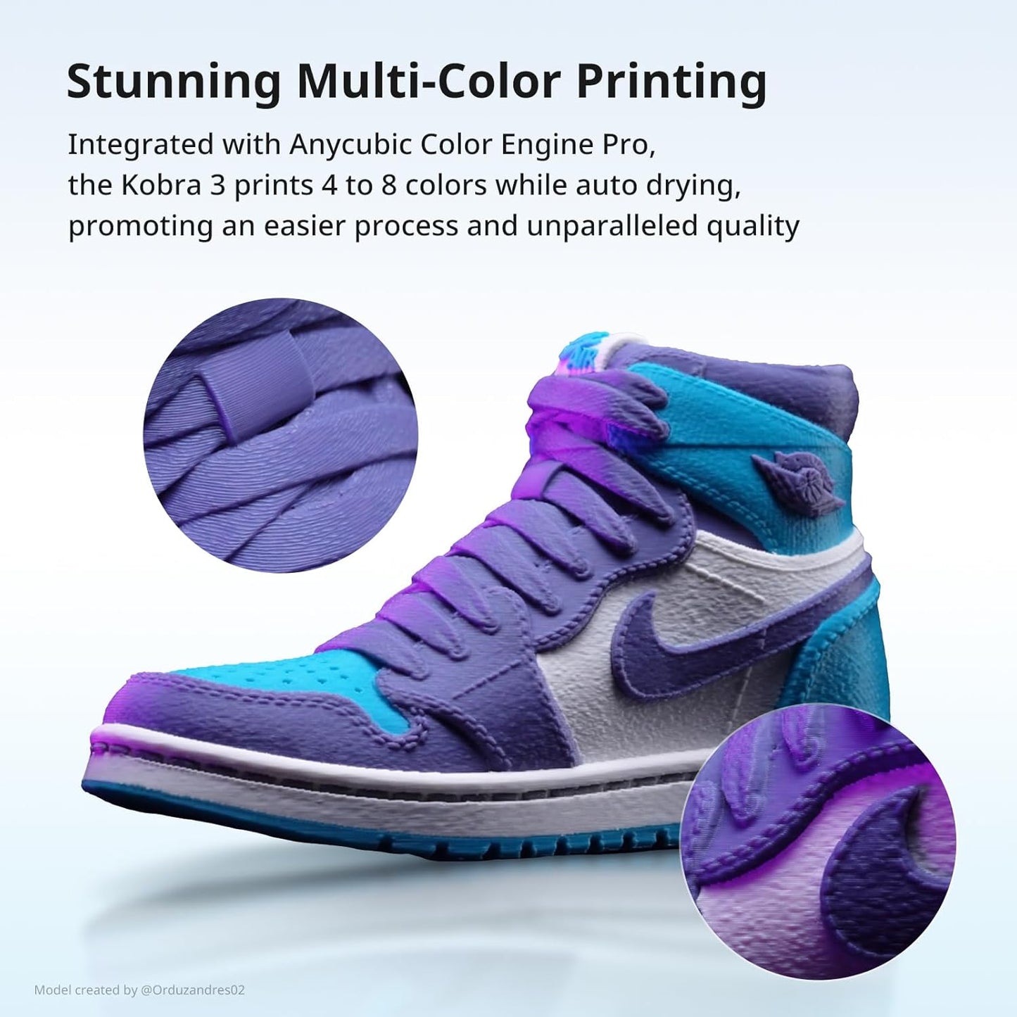 ANYCUBIC 3D Printer Kobra 3 Combo, Smart Multicolor Printing with Filament Drying Function