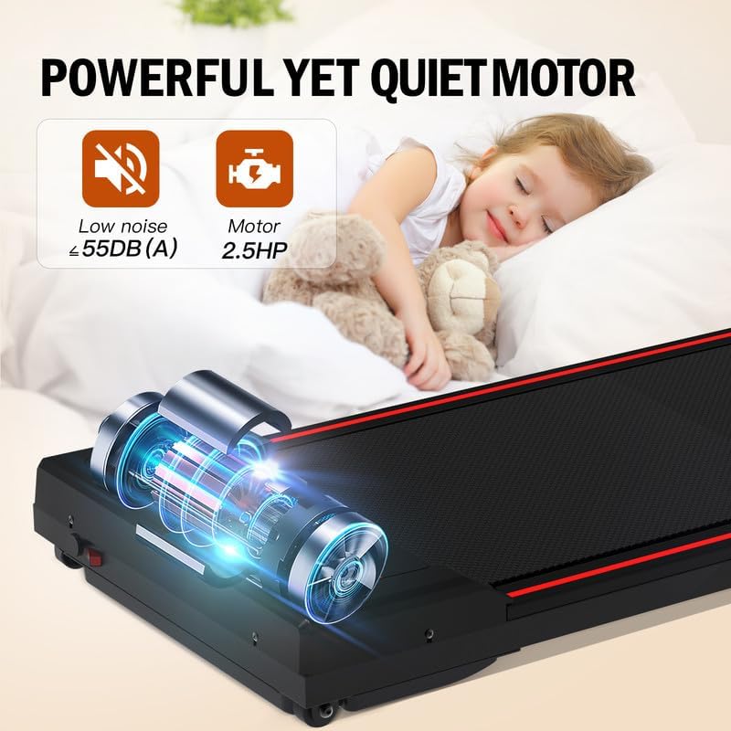 (New Open Box) Sperax Under Desk Treadmill | 2.5HP • Low Noise • Remote •