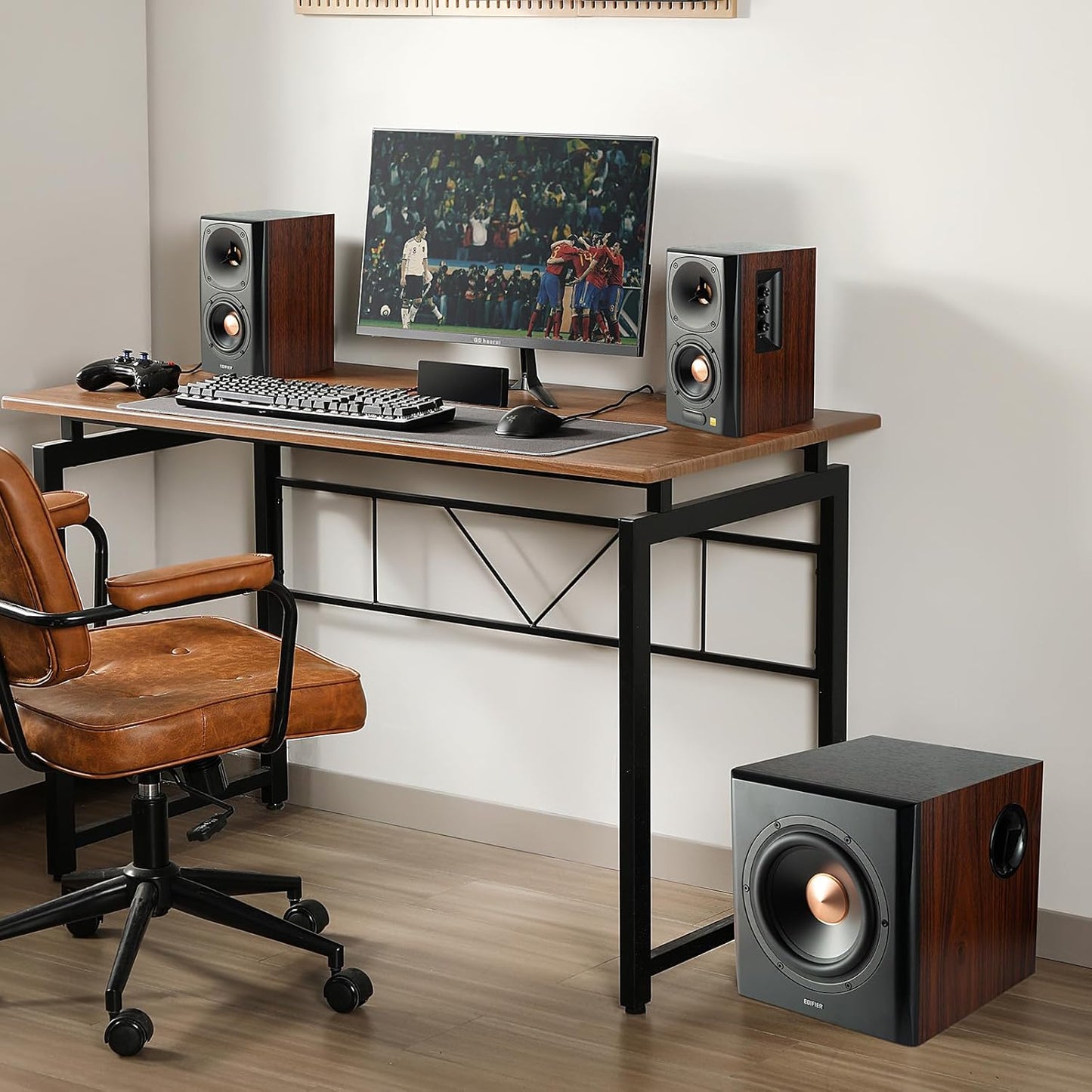 (Excellent) Edifier S360DB Bookshelf Speakers with Subwoofer, 2.1 Speaker System, Bluetooth v5