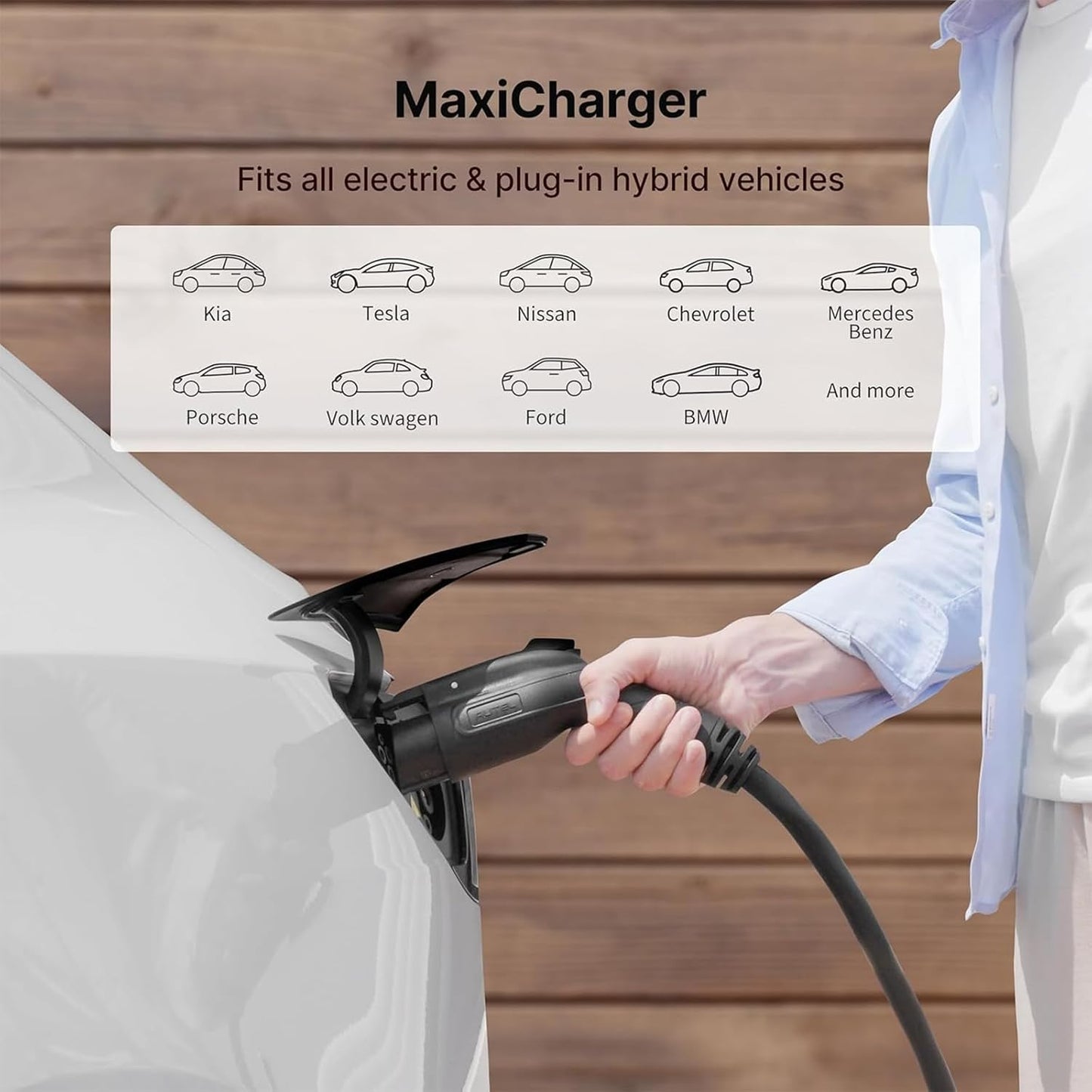 (New Open Box) Autel MaxiCharger Home Electric Vehicle (EV) Charger, up to 40 Amp, 240V, Level 2 WiFi and Bluetooth Enabled EVSE, NEMA 14-50 Plug, Indoor/Outdoor, 25-Foot Cable with Separate Holster, Dark Gray