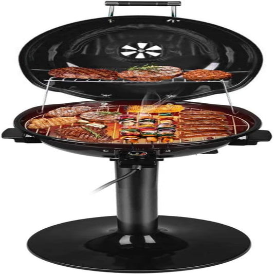 (New Open Box) Electric BBQ Grill, Techwood 15-Serving Indoor/Outdoor Electric Grill for Indoor & Outdoor
