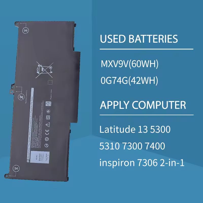 (New) SOMI MXV9V Battery for Dell Latitude 5300 5310 7300 7400 E5300 E5310 E7300 E7400 etc