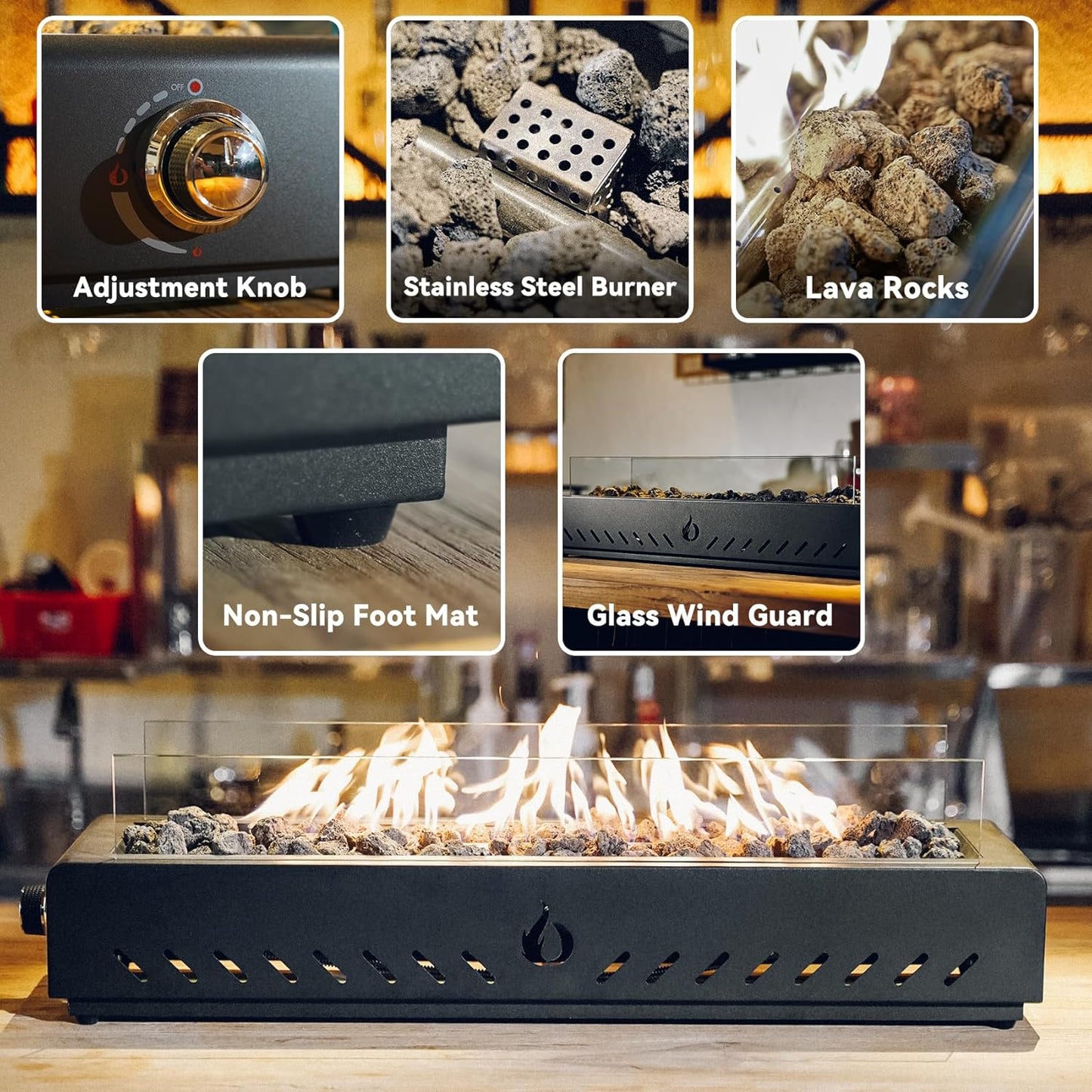 (New Open Box) ONLYFIRE OUTDOOR LIVING 28" Propane Gas Fire Pit (FP044)
