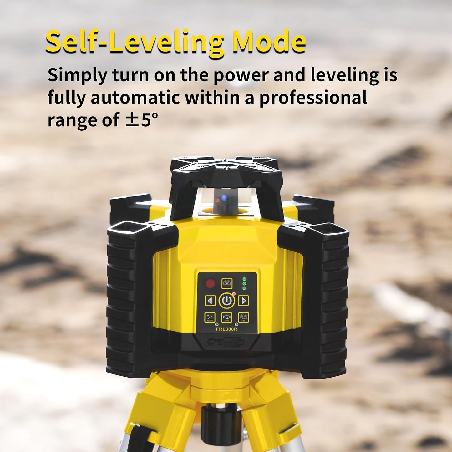 (New No Box)  Firecore FRL300R Rotary Laser Level | 1968FT Range • Self-Leveling • 360° Red Beam