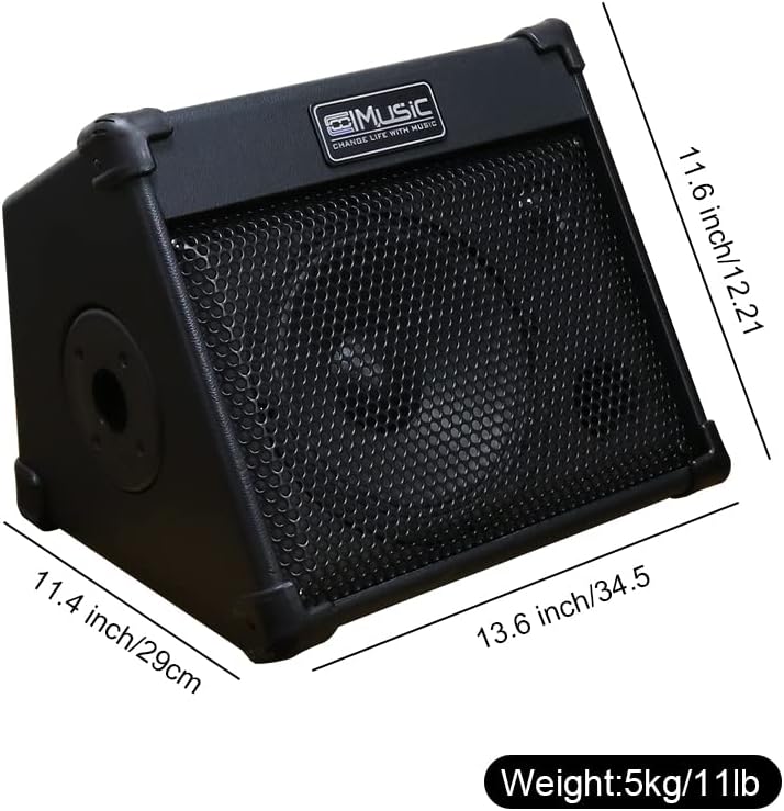(New Open Box)  Coolmusic Portable Acoustic Guitar Amplifier – 40W | Battery-Powered with Bluetooth