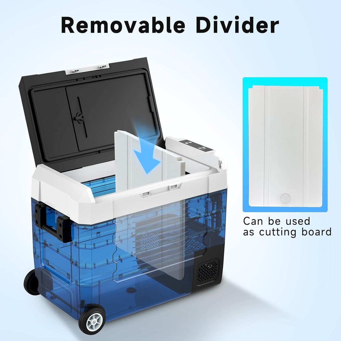 (New Open Box) SubSun12V Cooler Car Fridge, 48QT -4℉~68℉ Fast Cooling Car Refrigerator, Portable Freezer with 12/24V DC and 110-220V AC, Electric Cooler for Camping, Road Trip and Boat